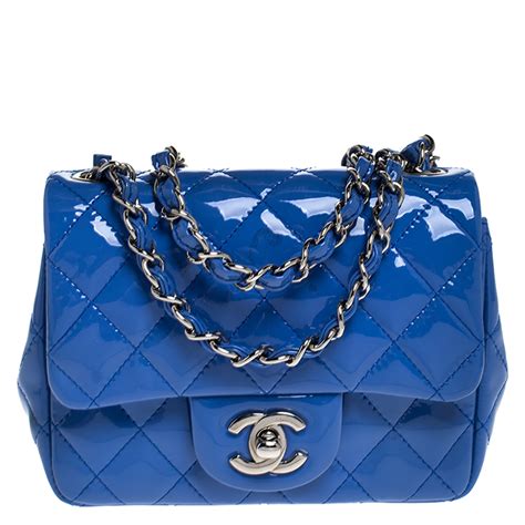 chanel blue flap bag